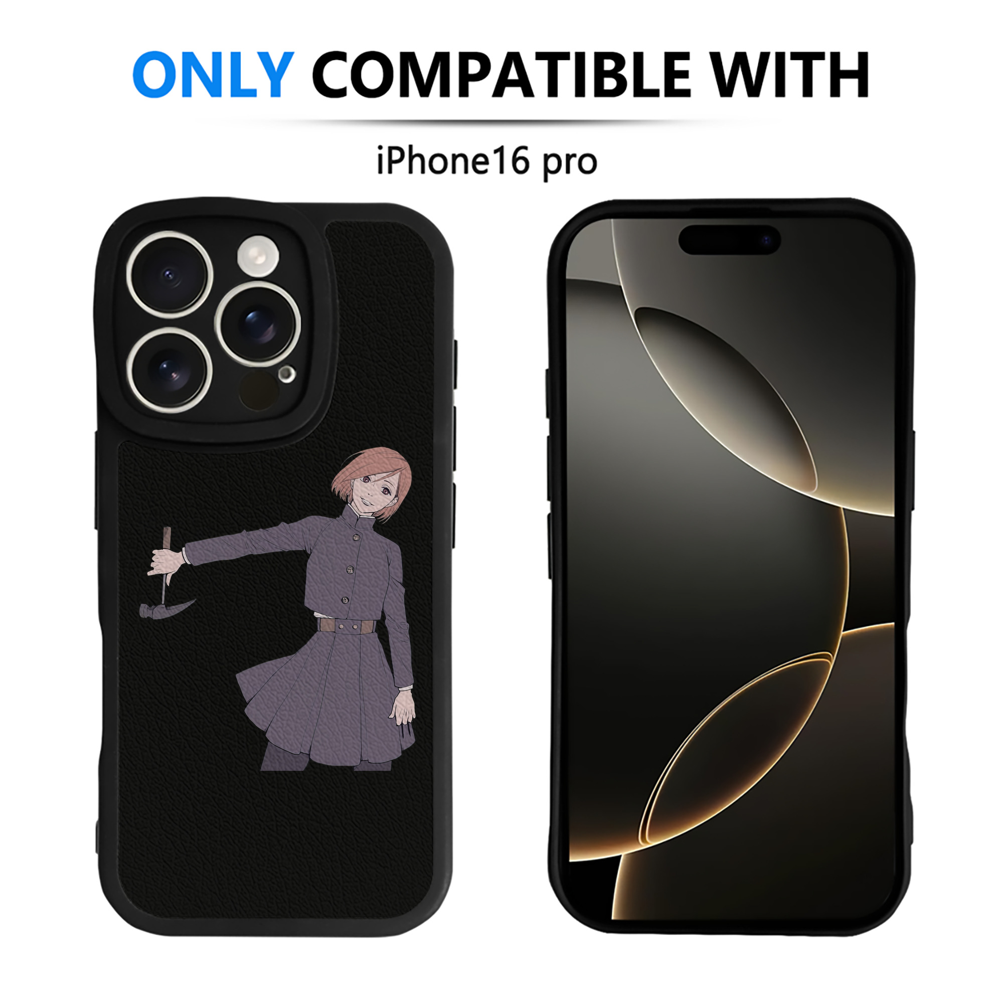 （画像用） 呪術廻戦 Jujutsu Kaisen 【iPhone 16シリーズ対応】シリコンスマホケース（レザー調） 材質：シリコン
